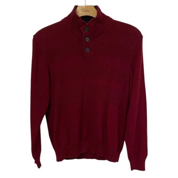 Tricots St. Raphael Henley Sweater Men's size XL Long Sleeve Knit 1/4 Button - Picture 1 of 7